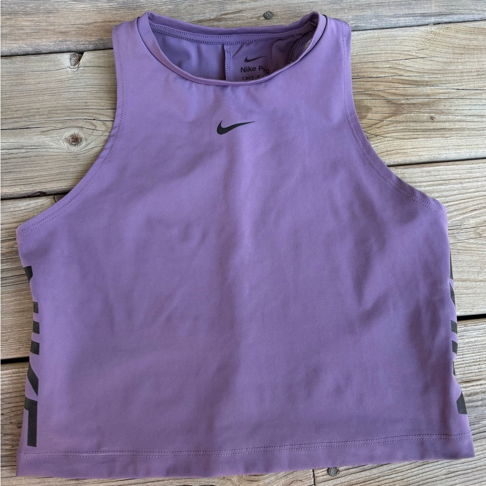 Nike Purple Cropped Tank Top